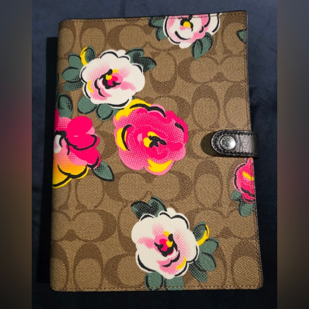 Coach Vintage Rose Print Notebook